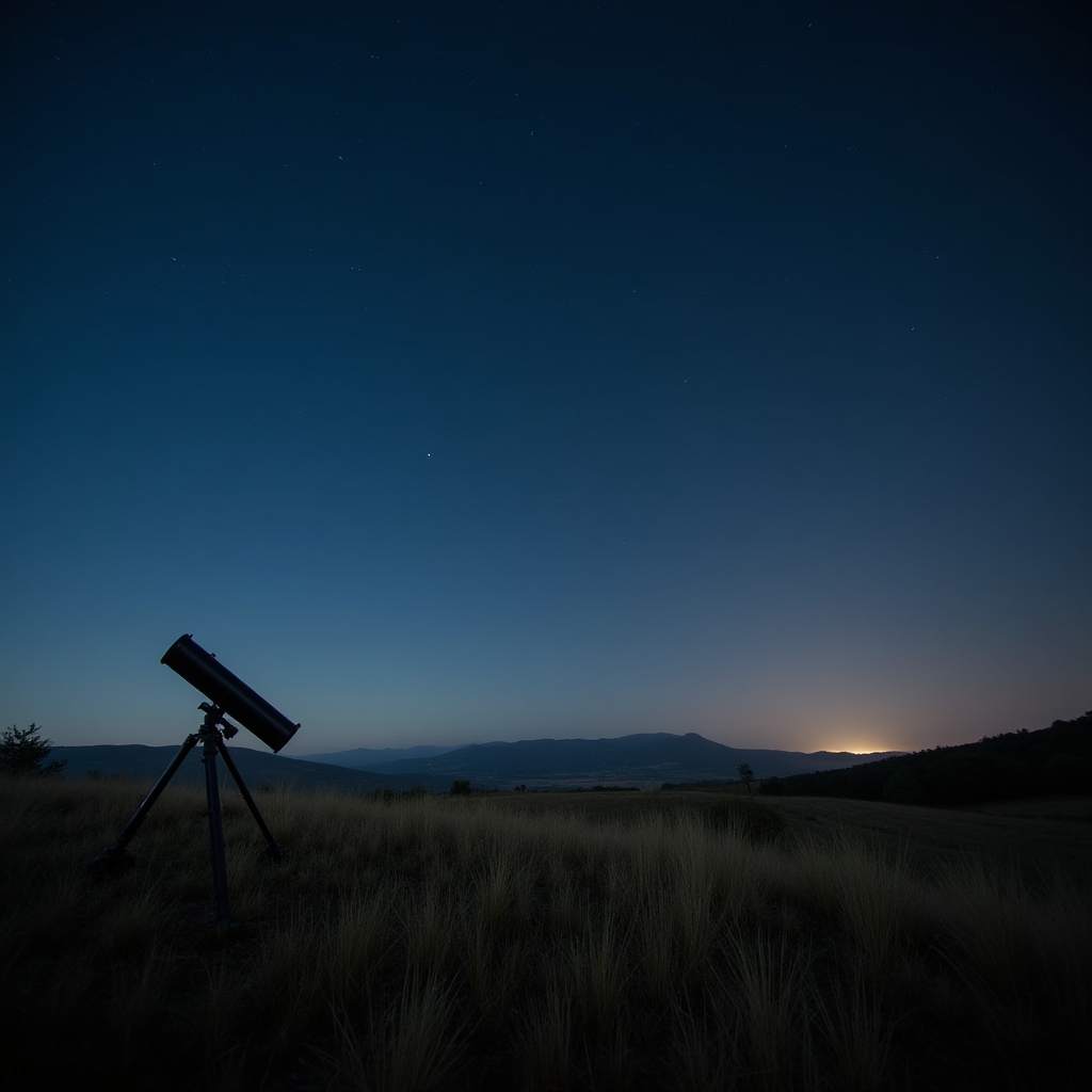 Vista notturna dai Monti Lepini con cielo stellato